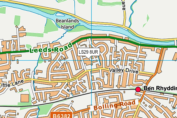 LS29 8UR map - OS VectorMap District (Ordnance Survey)