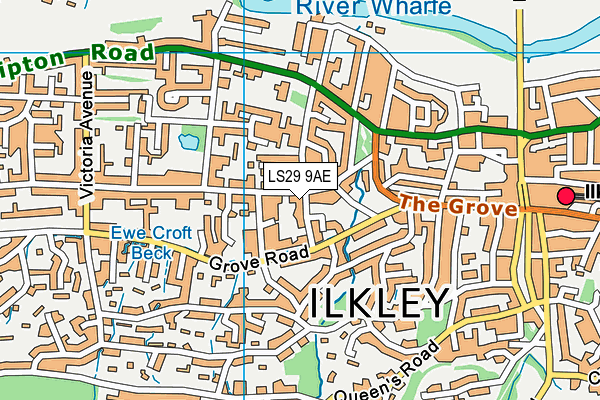 LS29 9AE map - OS VectorMap District (Ordnance Survey)