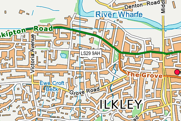 LS29 9AH map - OS VectorMap District (Ordnance Survey)