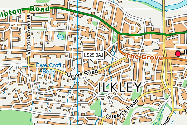 LS29 9AJ map - OS VectorMap District (Ordnance Survey)