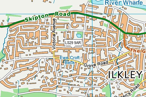 LS29 9AR map - OS VectorMap District (Ordnance Survey)