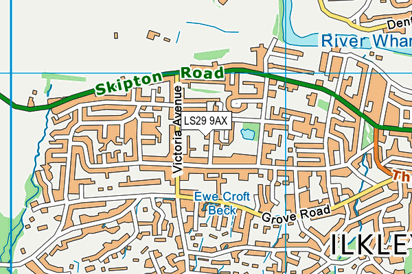 LS29 9AX map - OS VectorMap District (Ordnance Survey)