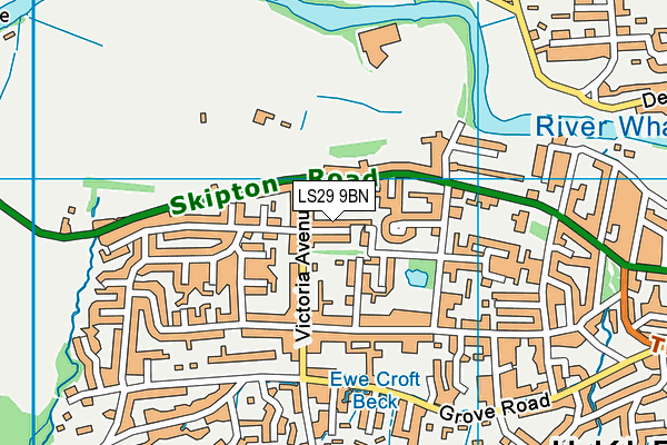 LS29 9BN map - OS VectorMap District (Ordnance Survey)
