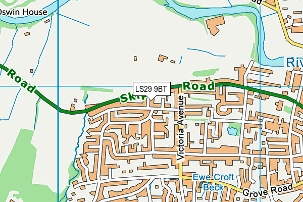 LS29 9BT map - OS VectorMap District (Ordnance Survey)