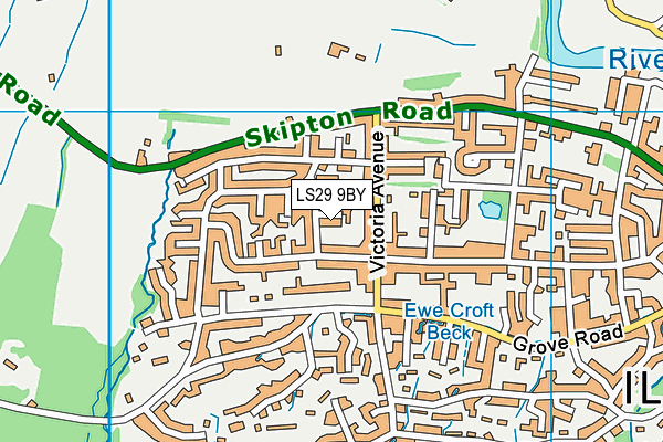 LS29 9BY map - OS VectorMap District (Ordnance Survey)