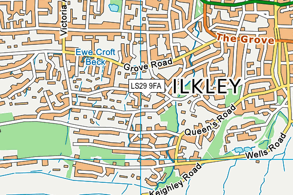 LS29 9FA map - OS VectorMap District (Ordnance Survey)