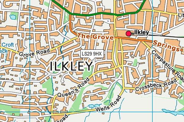 LS29 9HX map - OS VectorMap District (Ordnance Survey)