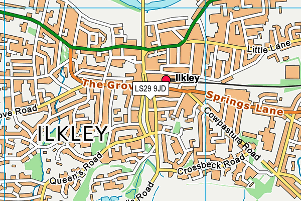 LS29 9JD map - OS VectorMap District (Ordnance Survey)