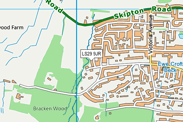 LS29 9JR map - OS VectorMap District (Ordnance Survey)