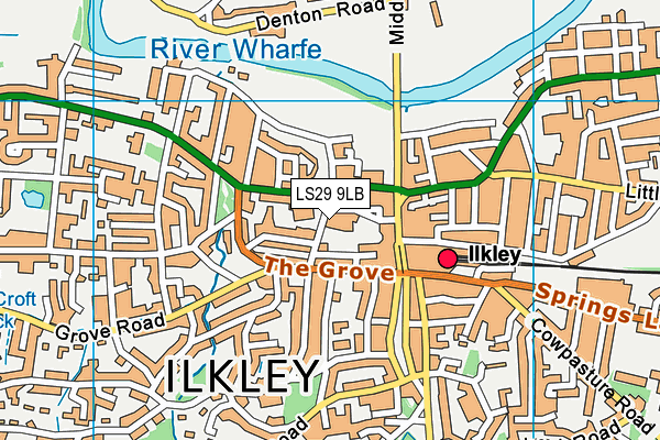 Anytime Fitness (Ilkley) map (LS29 9LB) - OS VectorMap District (Ordnance Survey)