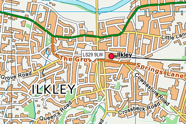 Map of ILKLEY LITERATURE FESTIVAL LIMITED at district scale