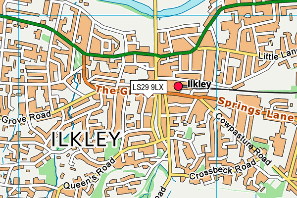 LS29 9LX map - OS VectorMap District (Ordnance Survey)