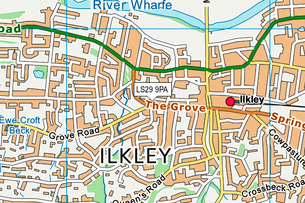Map of J RESERVE ILKLEY LIMITED at district scale