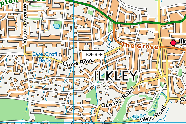 LS29 9PF map - OS VectorMap District (Ordnance Survey)