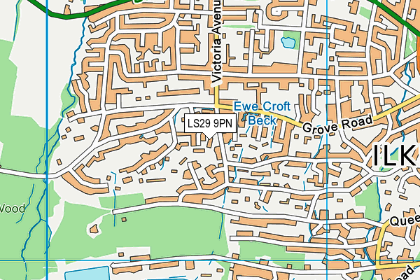 LS29 9PN map - OS VectorMap District (Ordnance Survey)