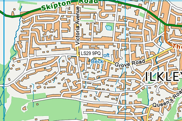 LS29 9PQ map - OS VectorMap District (Ordnance Survey)