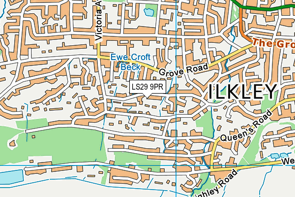 Map of PINES (ILKLEY) LIMITED(THE) at district scale