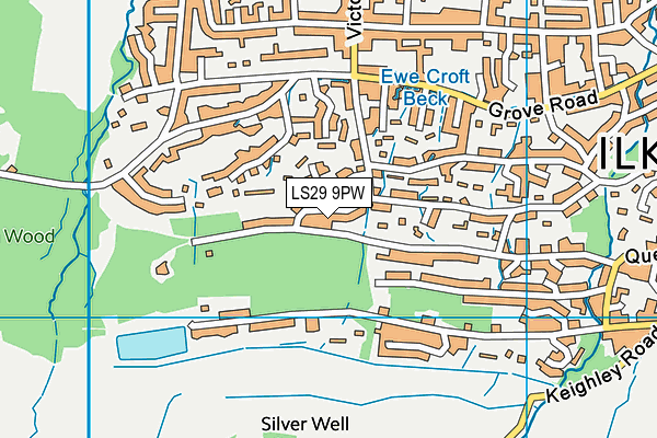 LS29 9PW map - OS VectorMap District (Ordnance Survey)