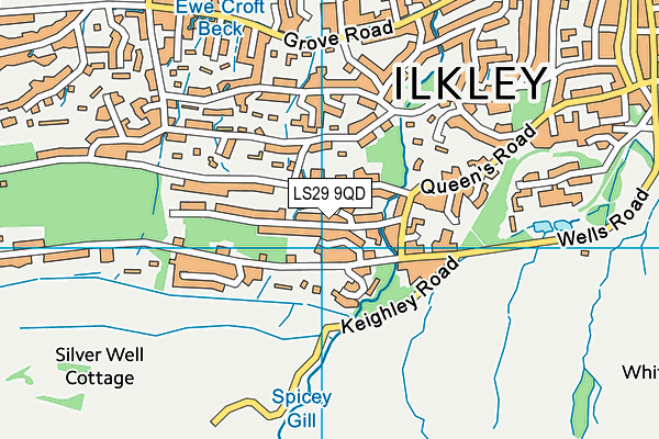 LS29 9QD map - OS VectorMap District (Ordnance Survey)