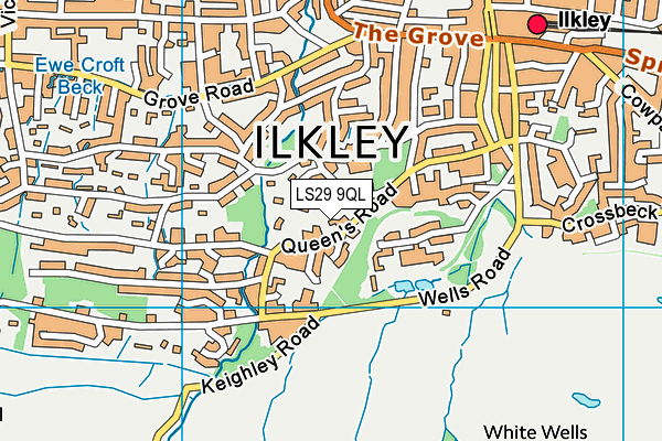 LS29 9QL map - OS VectorMap District (Ordnance Survey)