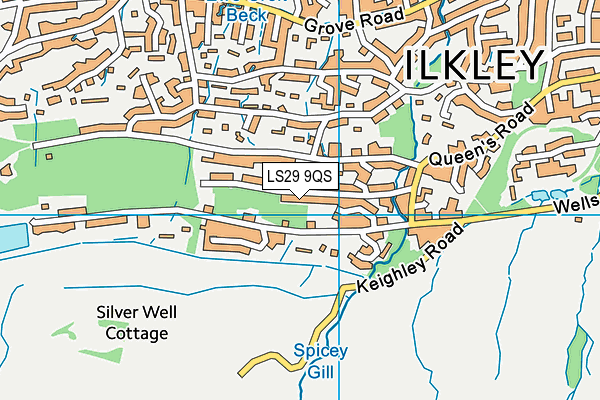 LS29 9QS map - OS VectorMap District (Ordnance Survey)