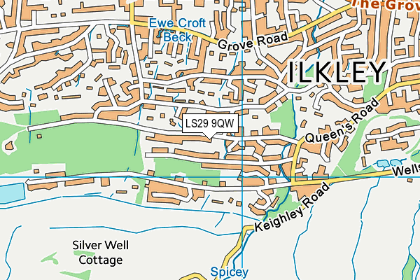 LS29 9QW map - OS VectorMap District (Ordnance Survey)