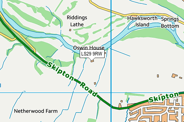 LS29 9RW map - OS VectorMap District (Ordnance Survey)