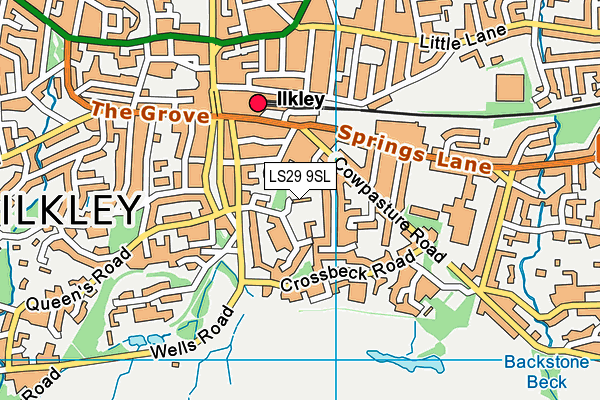 LS29 9SL map - OS VectorMap District (Ordnance Survey)