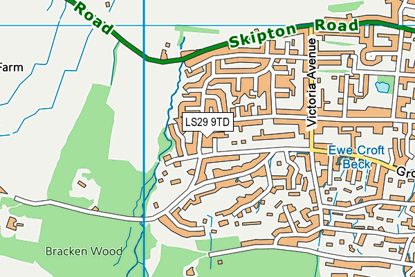 LS29 9TD map - OS VectorMap District (Ordnance Survey)