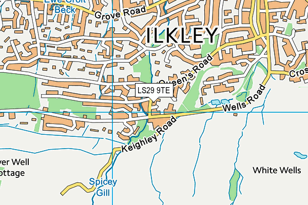 LS29 9TE map - OS VectorMap District (Ordnance Survey)