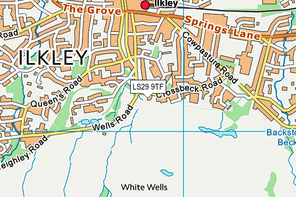 LS29 9TF map - OS VectorMap District (Ordnance Survey)