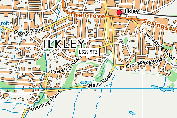 Map of QUEENS COURT MANAGEMENT COMPANY (IIKLEY) LIMITED at district scale