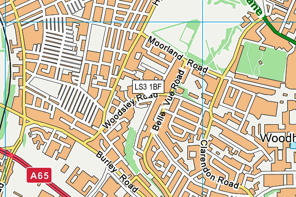LS3 1BF map - OS VectorMap District (Ordnance Survey)