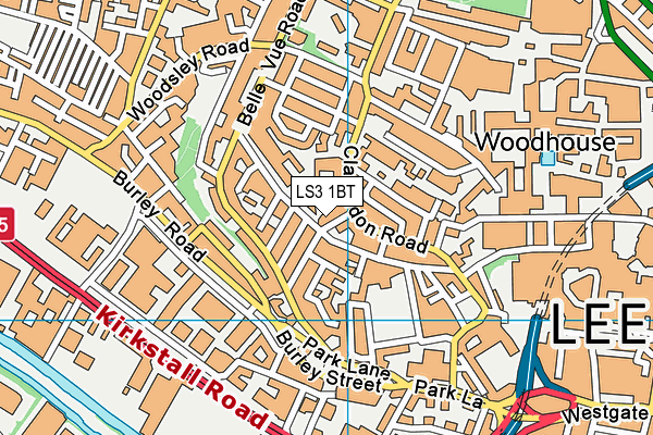 LS3 1BT map - OS VectorMap District (Ordnance Survey)