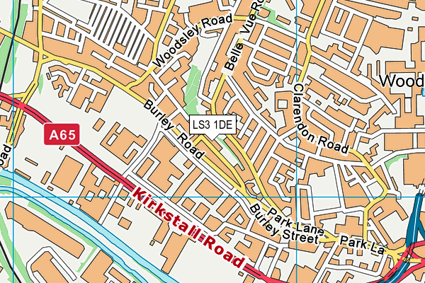 LS3 1DE map - OS VectorMap District (Ordnance Survey)