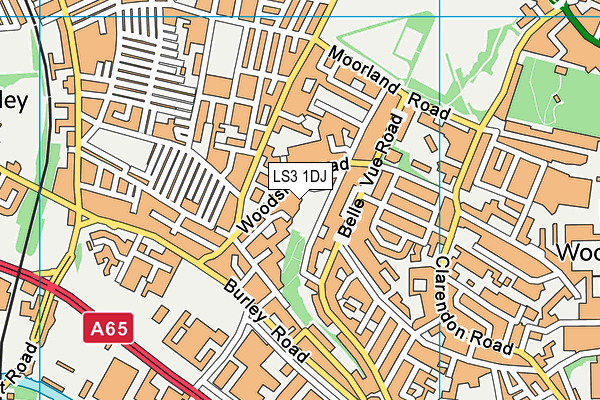 LS3 1DJ map - OS VectorMap District (Ordnance Survey)