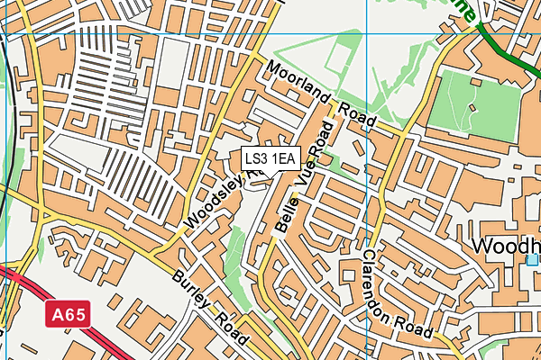 LS3 1EA map - OS VectorMap District (Ordnance Survey)