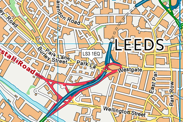 LS3 1EQ map - OS VectorMap District (Ordnance Survey)