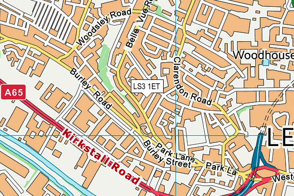 LS3 1ET map - OS VectorMap District (Ordnance Survey)