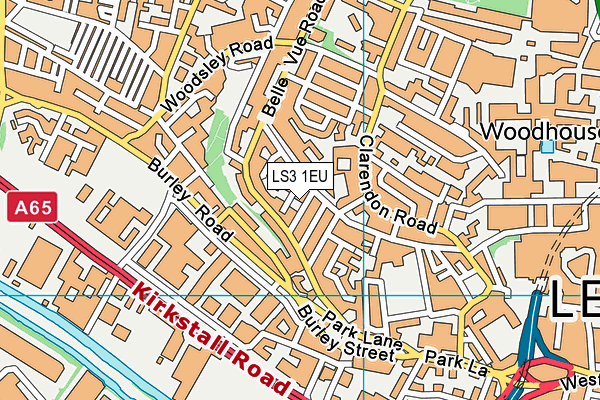 LS3 1EU map - OS VectorMap District (Ordnance Survey)