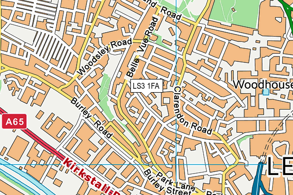 LS3 1FA map - OS VectorMap District (Ordnance Survey)