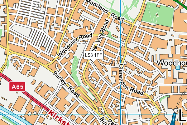 LS3 1FF map - OS VectorMap District (Ordnance Survey)