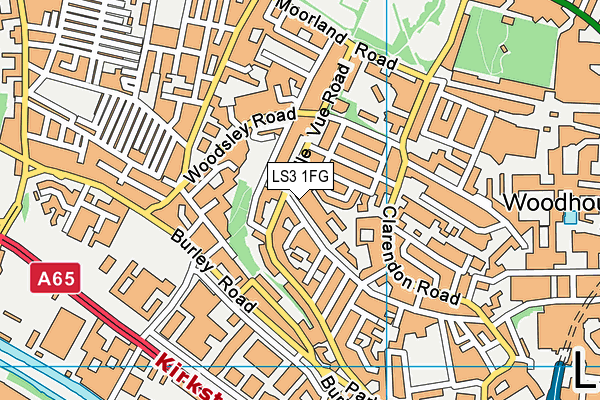 LS3 1FG map - OS VectorMap District (Ordnance Survey)