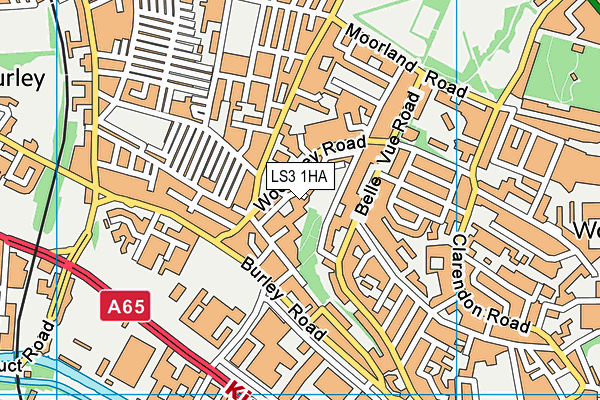 LS3 1HA map - OS VectorMap District (Ordnance Survey)