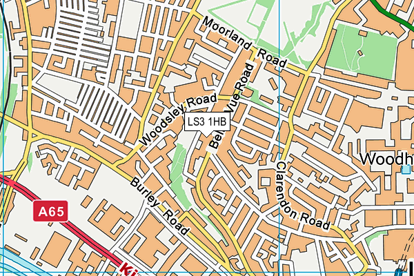 LS3 1HB map - OS VectorMap District (Ordnance Survey)