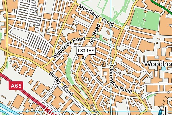 LS3 1HF map - OS VectorMap District (Ordnance Survey)