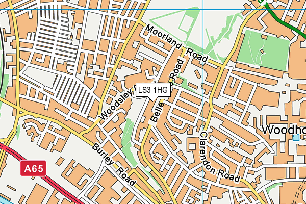 LS3 1HG map - OS VectorMap District (Ordnance Survey)