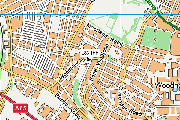 LS3 1HH map - OS VectorMap District (Ordnance Survey)
