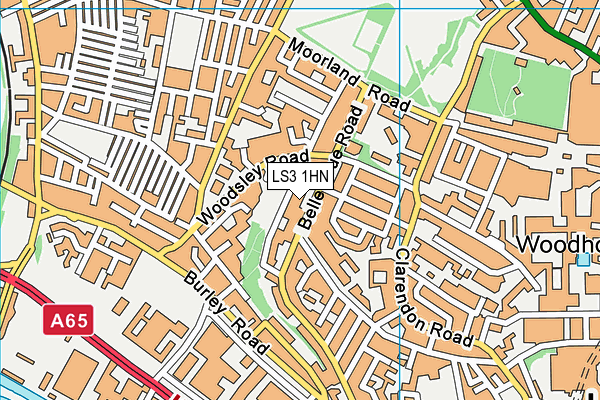 LS3 1HN map - OS VectorMap District (Ordnance Survey)
