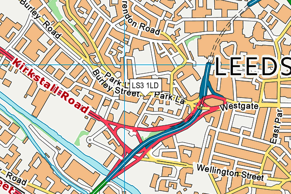 LS3 1LD map - OS VectorMap District (Ordnance Survey)